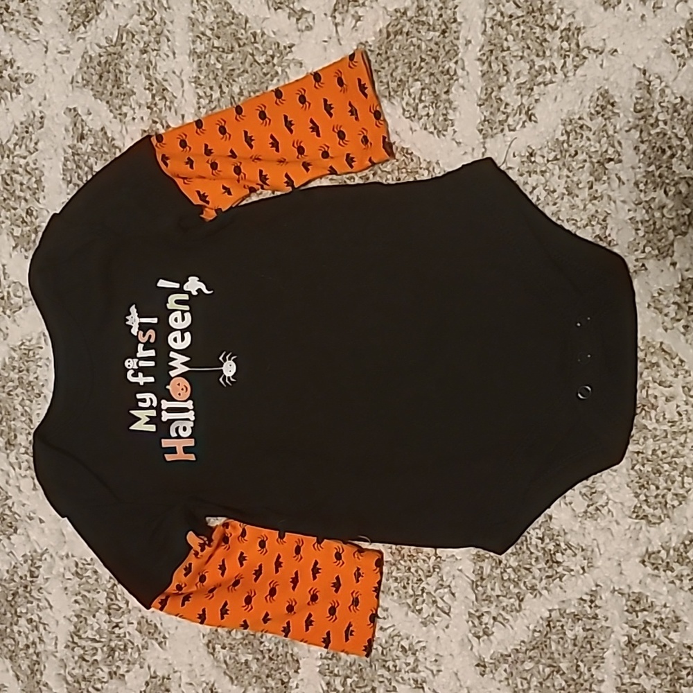 20 for $10 - Faded Glory Black "My First Halloween" Long Sleeve Onesie